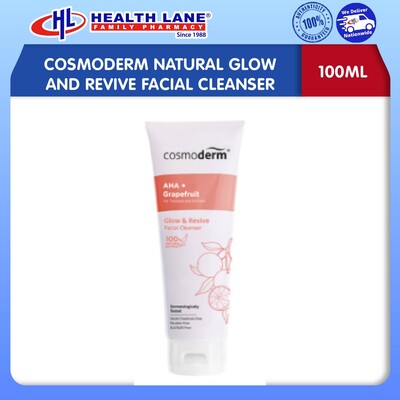 COSMODERM NATURAL GLOW AND REVIVE FACIAL CLEANSER (100ML)